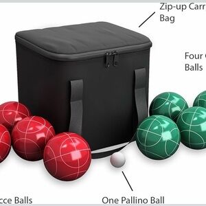 Classic Bocce Ball Set with Black Carrying Bag